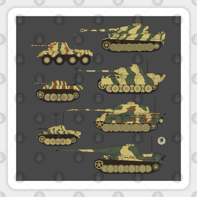 I love German tanks with cat names Sticker by FAawRay